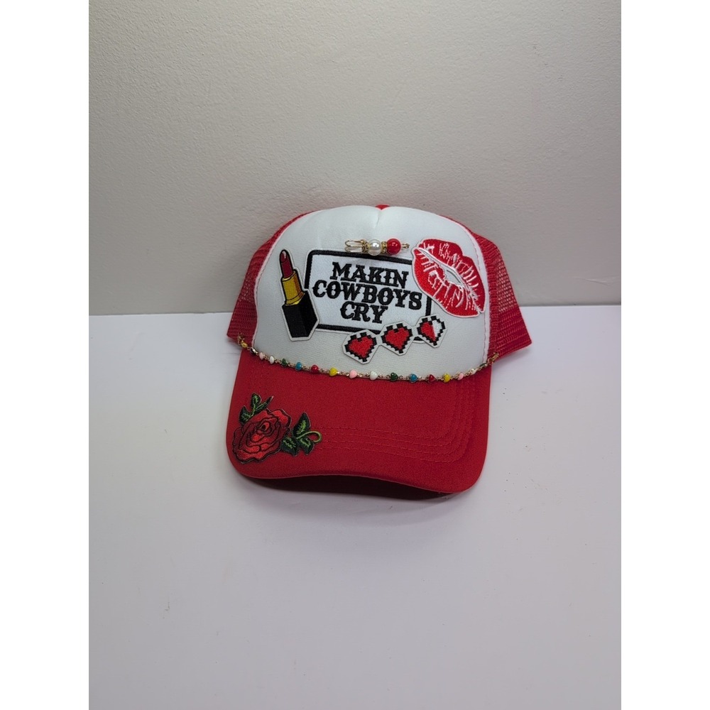 Makin' Cowboys Cry Womens Trucker Hat‎ Embroidered New